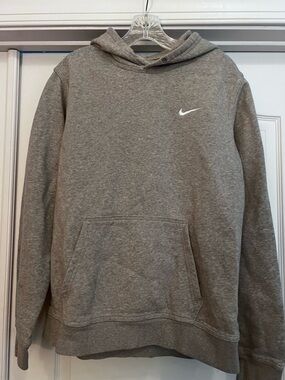 Nike Gray Hooded Pullover with White Swoosh
